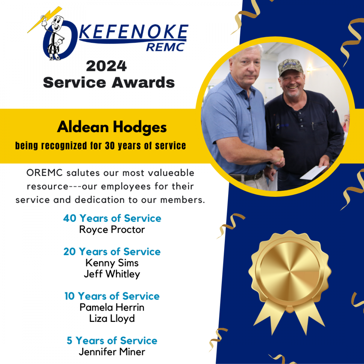 OREMC Honors and Thanks Employees